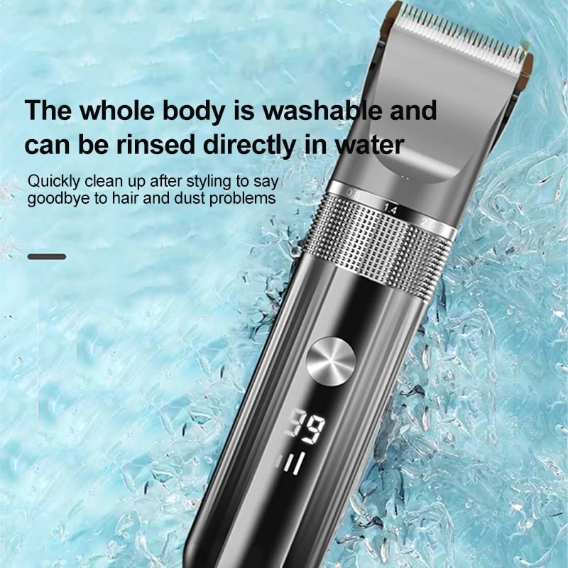 Pet Hair Clipper | Rechargeable Washable | Dog Cat Trimmer | Battery Display | Grooming Haircut | Low Noise Razor | Electric Clipper