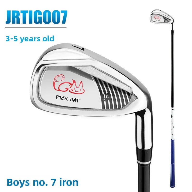 Golf Club Boys And Girls #7 Iron Children'S Beginner Practice Lightweight Carbon Club Height Elastic Carbon Rod