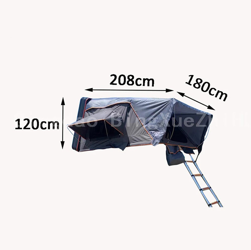 3-4 PERSON TENT Aluminum Hard Shell Roof Tent | Outdoor Camping & Pickup Truck Flip-Top Roof Tent