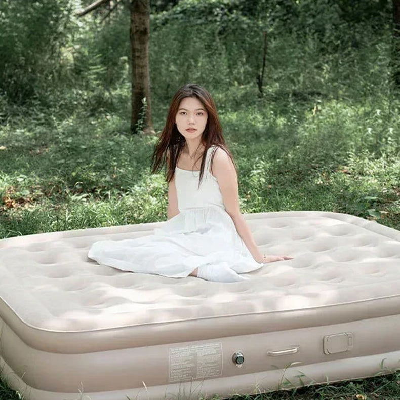 New Air Mattress with Built-In Pump | Self-Inflating Mat Cushion | Outdoor Tent Inflatable Bed | Double Sleeping Pad | for Camping or Indoor