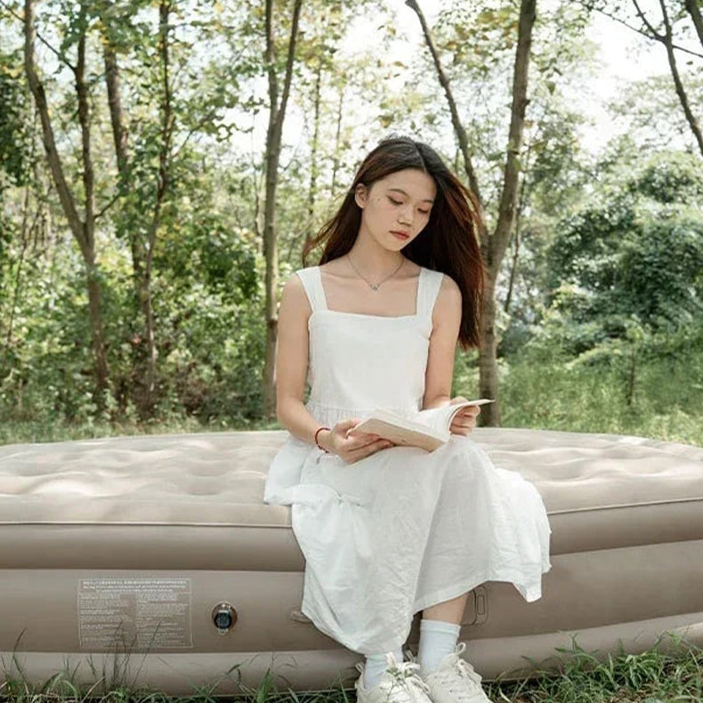 New Air Mattress with Built-In Pump | Self-Inflating Mat Cushion | Outdoor Tent Inflatable Bed | Double Sleeping Pad | for Camping or Indoor