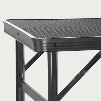 Small Foldable Table Beach Table With Mesh Desktop 23.6 X 15.7 Inch Metal Desk For Cooking Grilling Tailgate Backyard Fishing