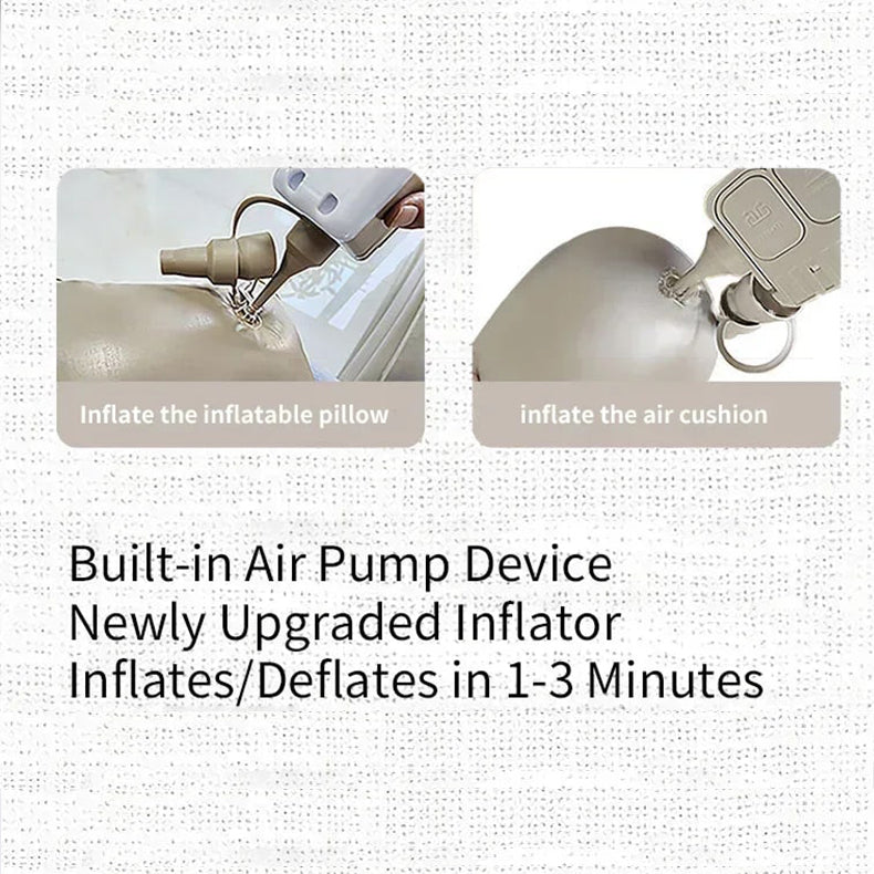 New Air Mattress with Built-In Pump | Self-Inflating Mat Cushion | Outdoor Tent Inflatable Bed | Double Sleeping Pad | for Camping or Indoor