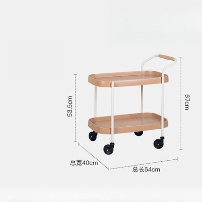 Nordic-Style Mobile Cart Living Room Sofa Side Storage Table Minimalist Home Decor with Wheels Multi-Purpose Coffee Table