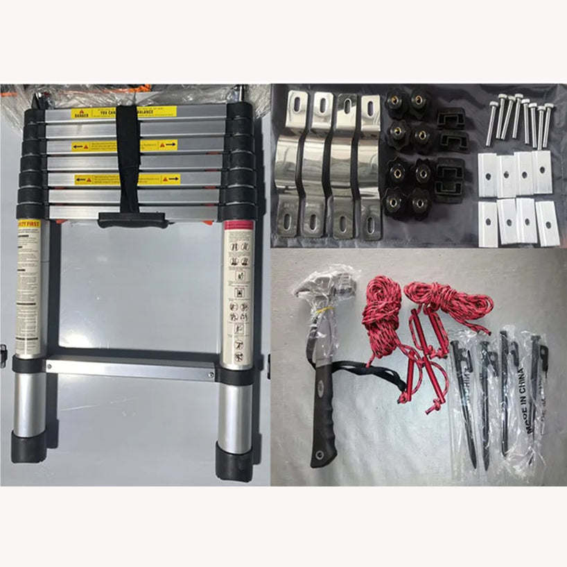 3-4 PERSON TENT Aluminum Hard Shell Roof Tent | Outdoor Camping & Pickup Truck Flip-Top Roof Tent