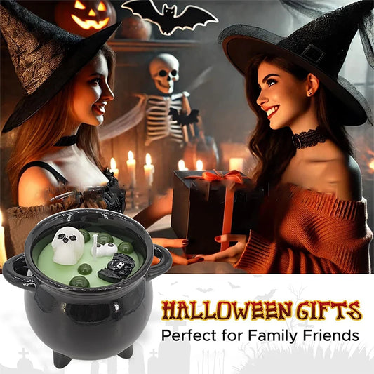 Halloween Skull Candle Decorations Gothic Bubble Jar Bath Skull Candle Home Decor Birthday Gift