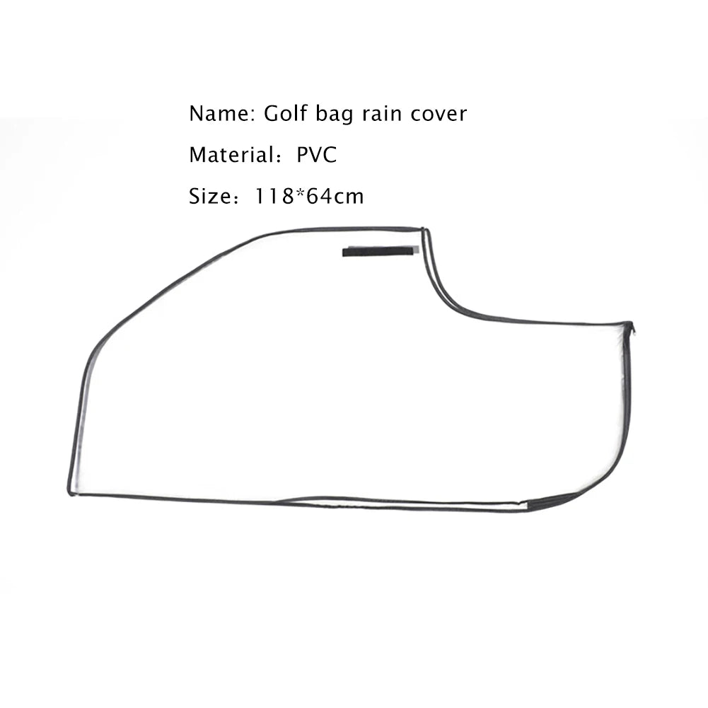 PVC Golf Bag Rain Cover with Hood Clear Golf Cart Travel Bag Golf Bag Protector Golf Trolley Rain Bag Outdoor Sporting Supplies