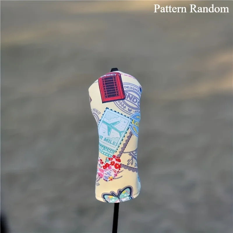 Colorful Golf Protective Cover, Casual Flower Pattern, Fashionable Golf Cap, Golf Accessories, Golf Putting Cover