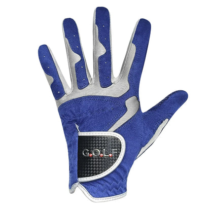 Men's Golf Glove One Pc Pair 2 Color Options Improved Grip System Cool Comfortable Blue White Color Left Right Hand NEW