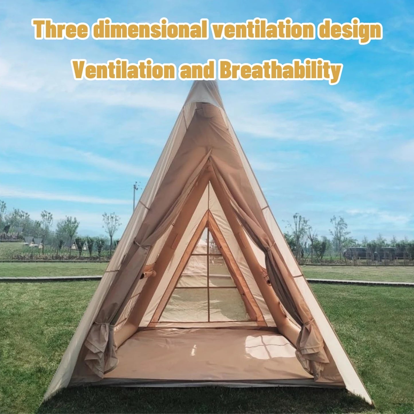 1-2 PERSON TENT Triangle Inflatable Camping Tent | Quick Setup | 4-Season Waterproof Windproof Outdoor Tent | Portable House Hiking & Fishing Special