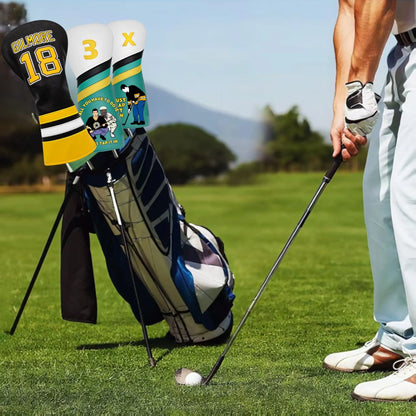 Golf Club Headcover for Drivers, Fairway Woods, Hybrid/Rescue, Premium PU Leather Golf Headcovers Set