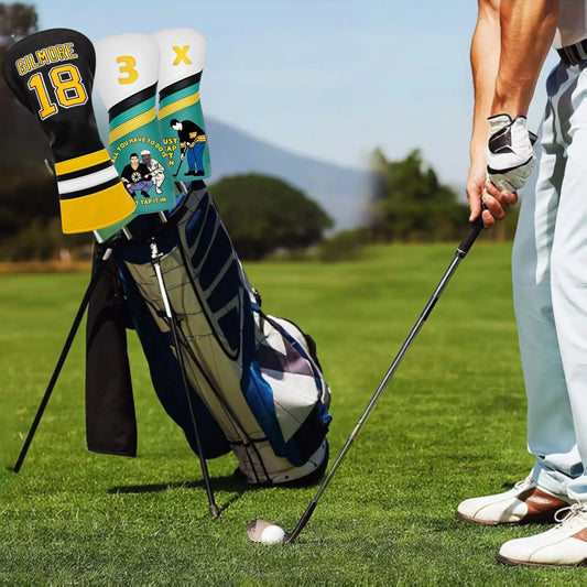 Golf Club Headcover for Drivers, Fairway Woods, Hybrid/Rescue, Premium PU Leather Golf Headcovers Set