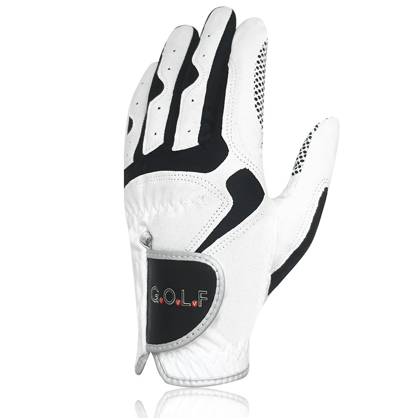 Men's Golf Glove One Pc Pair 2 Color Options Improved Grip System Cool Comfortable Blue White Color Left Right Hand NEW