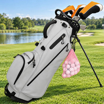 Golf Ball Bag Pouch Training Practice Drawstring Organizer Mesh Golf Ball Storage Bag For Fathers Husbands Grandfathers Gym Men