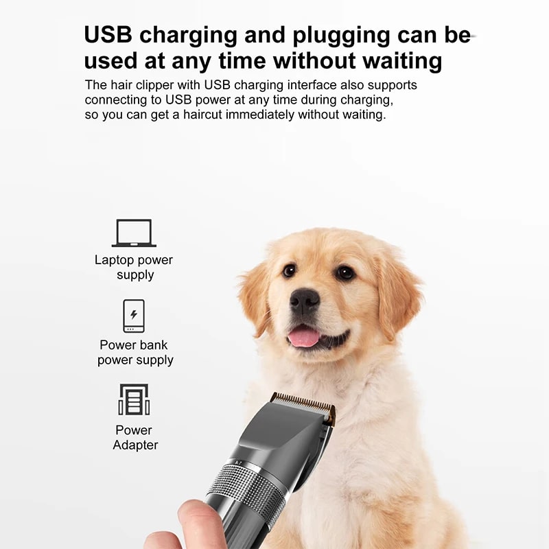 Pet Hair Clipper | Rechargeable Washable | Dog Cat Trimmer | Battery Display | Grooming Haircut | Low Noise Razor | Electric Clipper