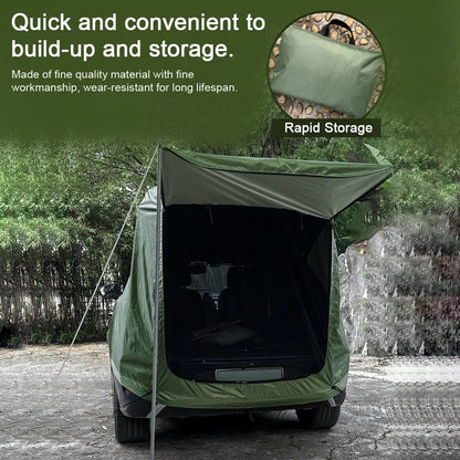 1-2 People Tent Outdoor Car Rear Tent | Camping Picnic Car Rear Tent | Canopy-Equipped Car Rear Extension Tent | Sunshade & Rainproof Car Rear Tent