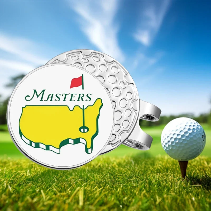 Golf Hat Clip Ball Marker Magnetic Easily Attach to Hat Cartoon Flag Pattern Baseball Cap Clips Jewelry Accessories Gift