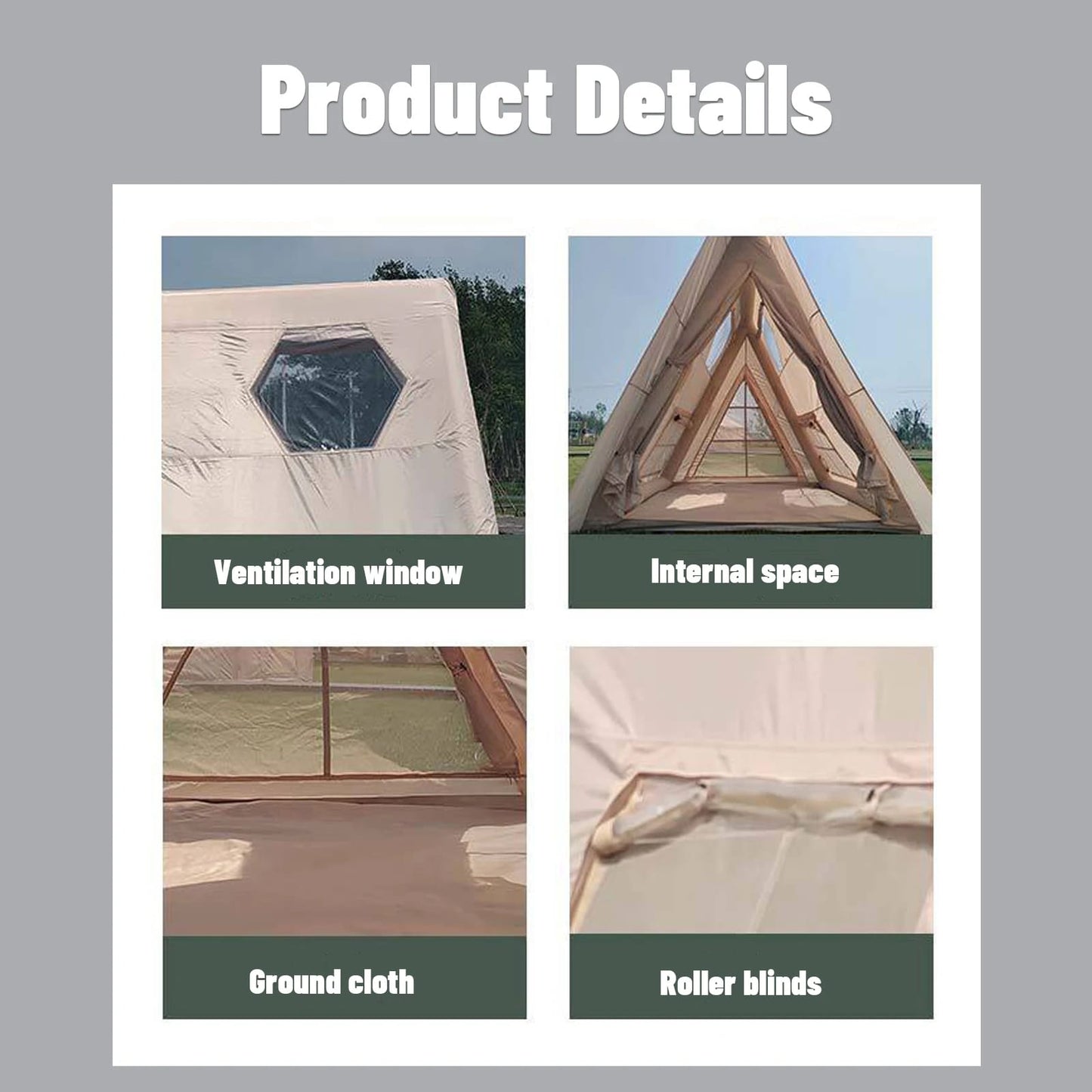 1-2 PERSON TENT Triangle Inflatable Camping Tent | Quick Setup | 4-Season Waterproof Windproof Outdoor Tent | Portable House Hiking & Fishing Special