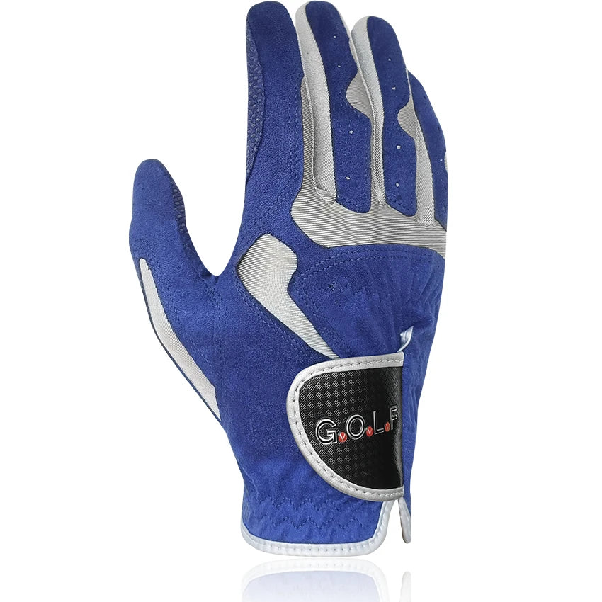 1pc Golf Gloves for Men Women Left Right Hand Brand New Fabric Lycra Sports Gloves Pair Golfer Gift Blue White