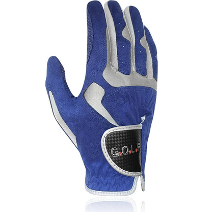 1pc Golf Gloves for Men Women Left Right Hand Brand New Fabric Lycra Sports Gloves Pair Golfer Gift Blue White