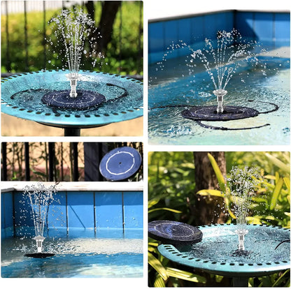 Solar Water Fountain Pool Pond Waterfall Fountain Garden Decoration Outdoor Bird Bath Solar Powered Floating Water Pump
