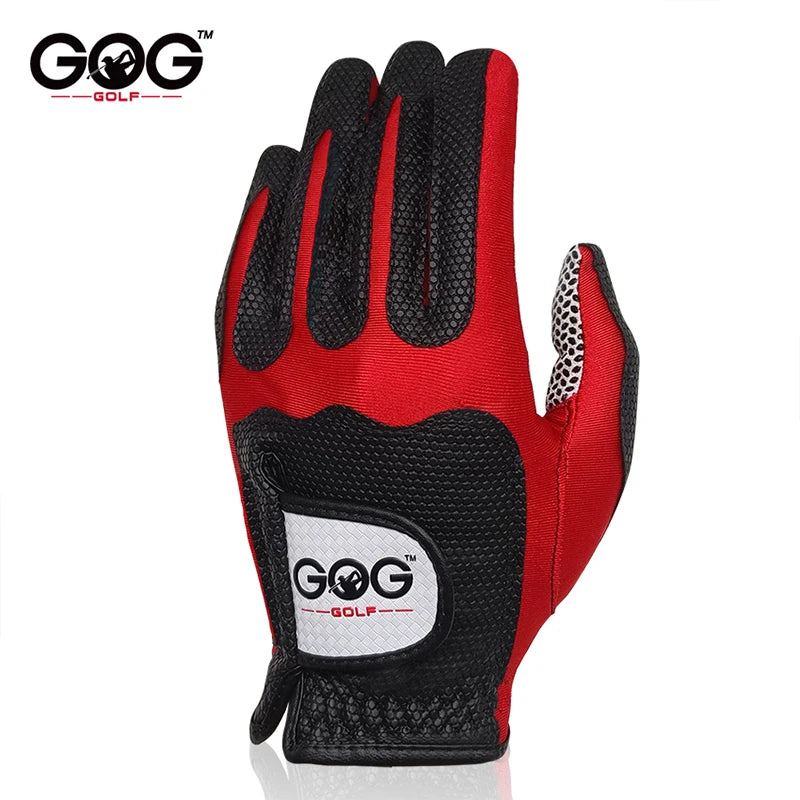 1pc Golf Gloves PU Leather Superelasticity Magic Gloves 2 Colour Blue Red For Men Schoolboy Gentleman For Game Ball New
