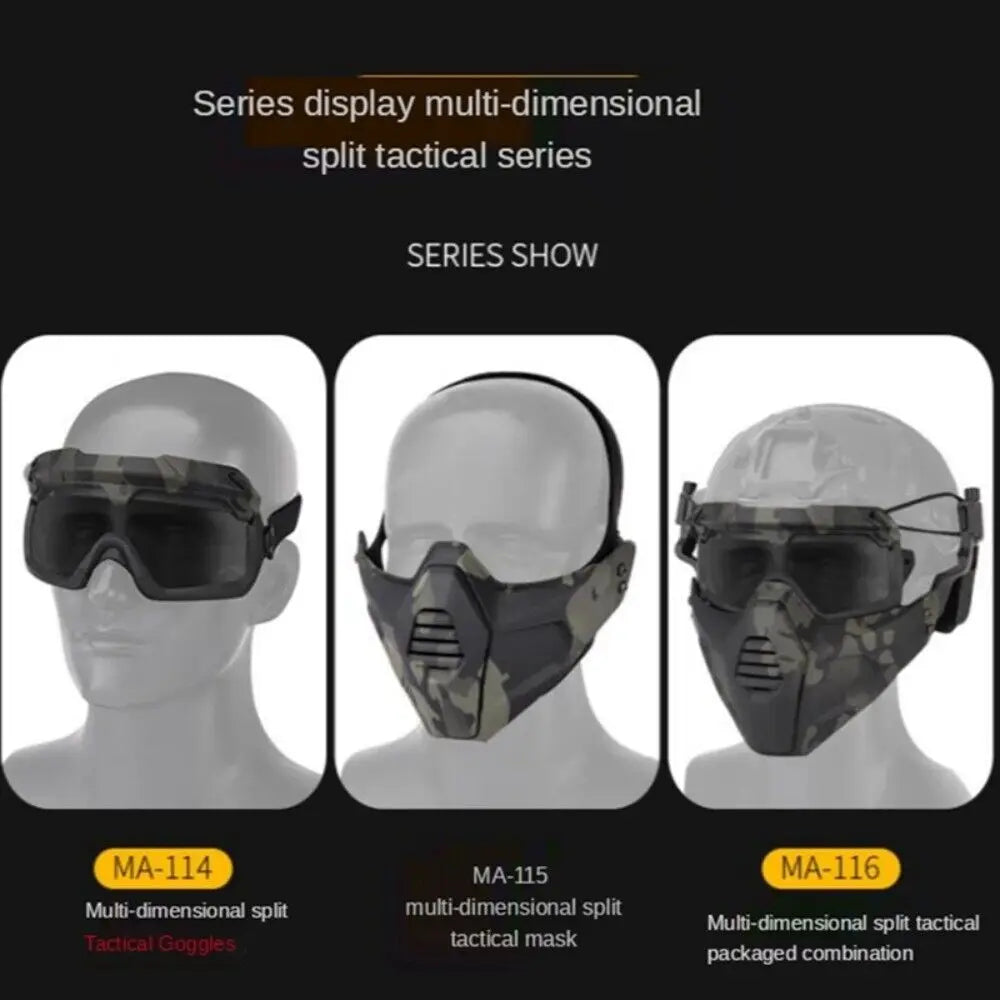 Tactical Goggles Gear Riding Windproof Eyewear Glasses Shooting Protection Tactical Goggles UV Protection Sport Glasses