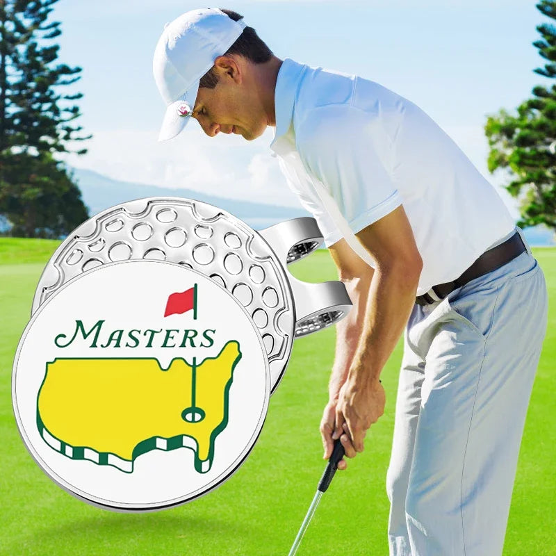 Golf Hat Clip Ball Marker Magnetic Easily Attach to Hat Cartoon Flag Pattern Baseball Cap Clips Jewelry Accessories Gift