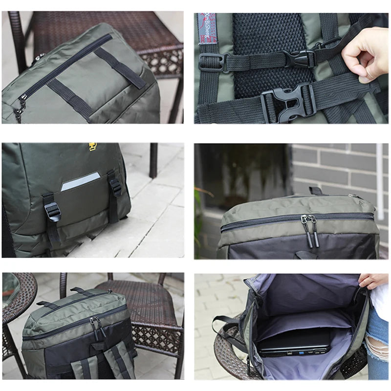 80L Men's Outdoor Backpack Climbing Travel Rucksack Sports Camping Hiking Backpack School Bag Pack For Male Female Women