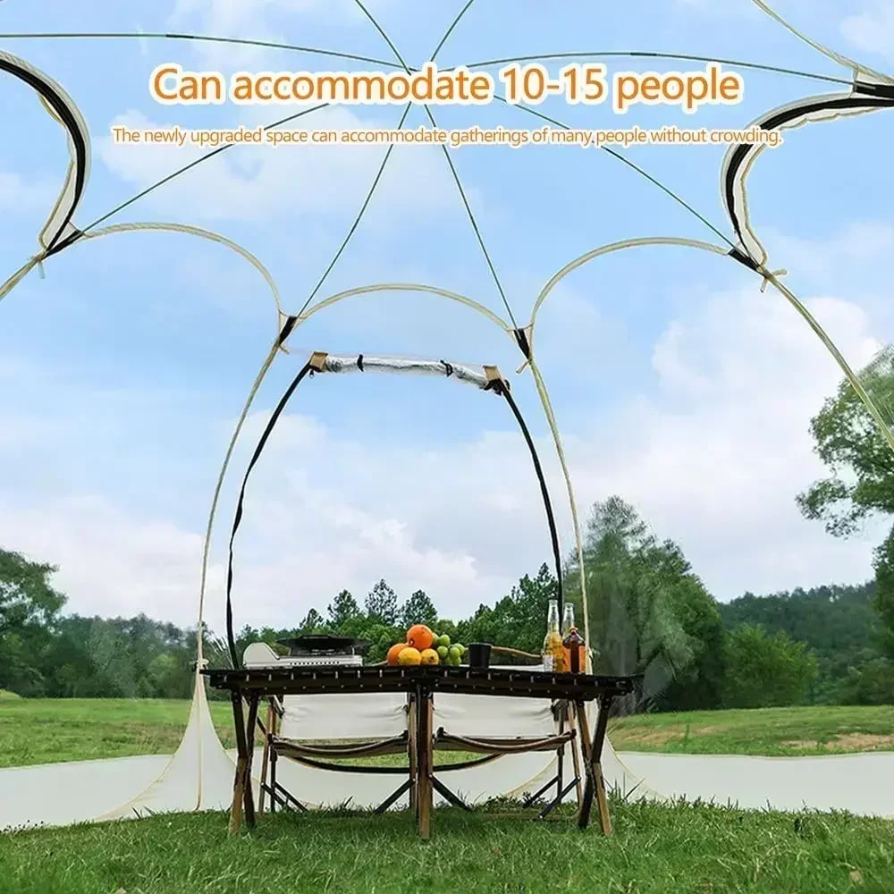 5-8 PERSON TENT Sunroom Transparent Camping Tent | Starry Sky Dome Tent | Portable Spherical Tent | 360-Degree Panoramic Window Outdoor