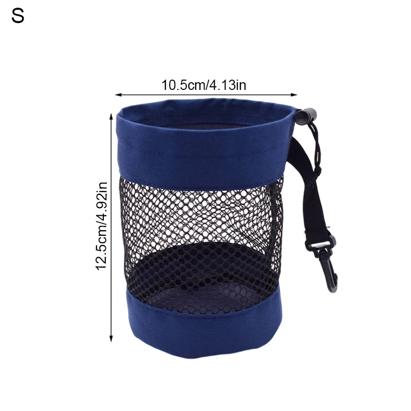 1Pc Golf Ball Pouch Bag With Drawstring Closure High Quality Mesh Nylon And Hanging Plastic Clip Convenient To Hang On Golf Bag