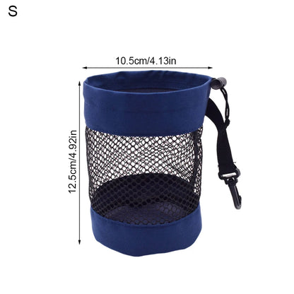 1Pc Golf Ball Pouch Bag With Drawstring Closure High Quality Mesh Nylon And Hanging Plastic Clip Convenient To Hang On Golf Bag