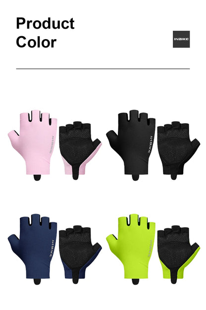 INBIKE Cycling Gloves Half Finger Summer Men Women MTB Gloves Shock-absorption Mountain Bike Sports Gloves Cycling Accessories
