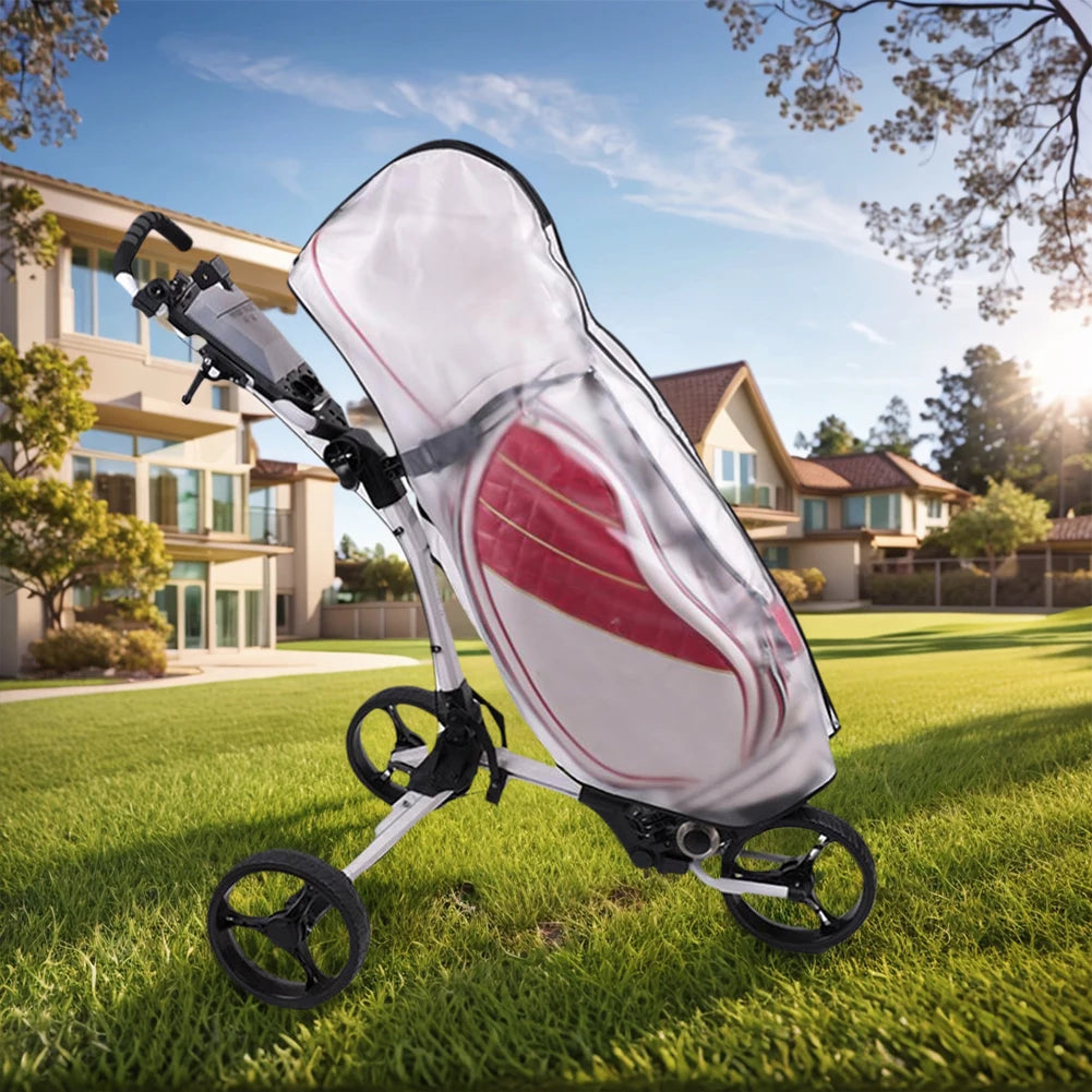 PVC Golf Bag Rain Cover Waterproof Clear Golf Cart Travel Bag Golf Bag Protector Golf Trolley Rain Bag Outdoor Sporting Supplies