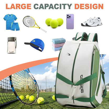 Professional Tennis Racket Backpack Adult Large Capacity Padel Pickleball Racquet Bag Shoe Compartment Squash Badminton Backpack