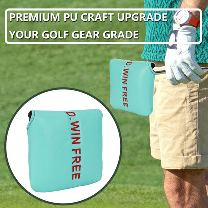 Golf Putter Head Cover With Eye-catching – PU & Wear-Resistant, Soft Velour Lining,Best Gift For Golfers