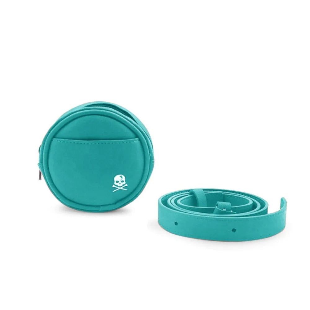 Leather Golf Waist Bag 4 Balls Capacity Protective Golf Storage Case Tee Holder Multi-function Golf Ball Storage Clip Men/Women