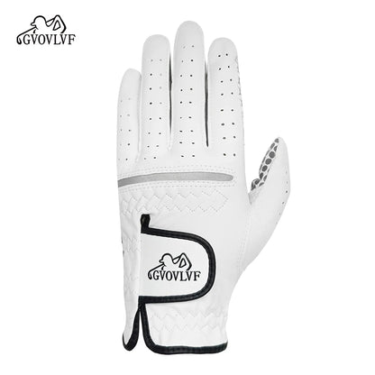 Golf Gloves Leather White Breathable Gloves On Both Sides Non Slip Soft And Comfortable Gift For Golfers