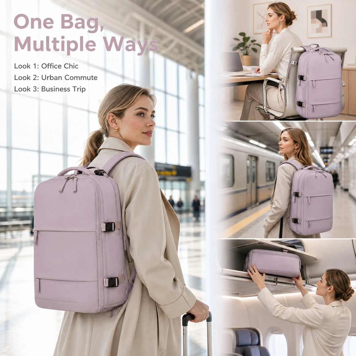Concise USB Charging Laptop Backpack Women Bag High Quality Nylon Business Computer Backpack Women Outdoor Travel Backpack Women