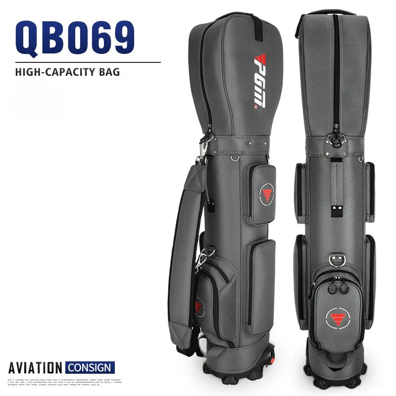 Golf Bag with Wheels Ultra-light Sport Standard Golf Bags Large Capacity Golf Aviation Ball Storage Multifunctional QB069