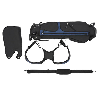 Golf Club Stand Bag with 3 Dividers 5 Pockets, Waterproof Nylon Adjustable Legs for Stability, Lightweight for Men and Women