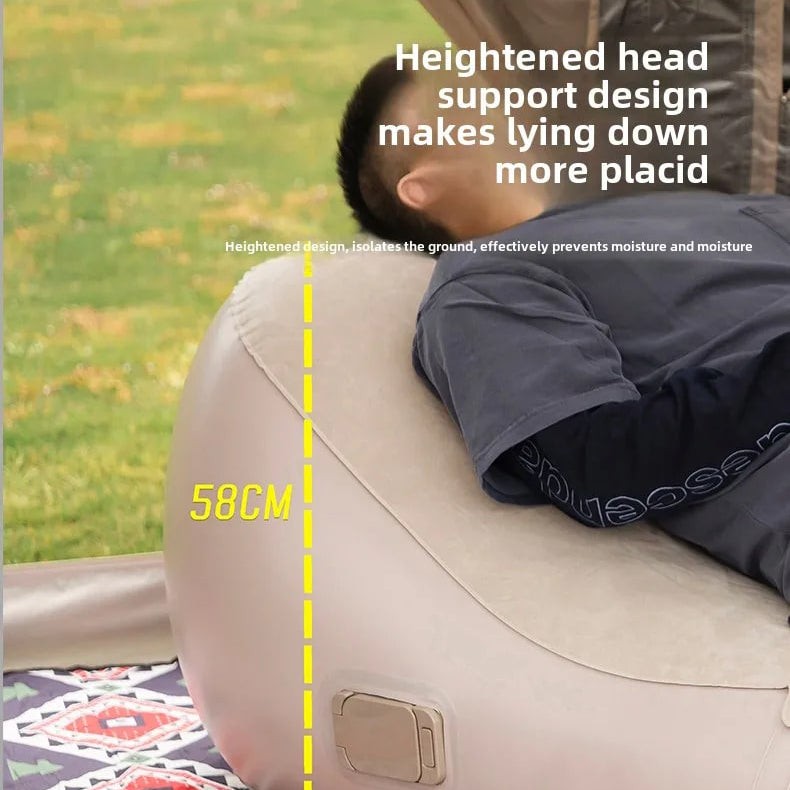 Fast Inflatable Air Sofa Bed | Outdoor Portable Air Mattress | Lazy Camping Automatic Inflatable Sleeping Mat | Updated