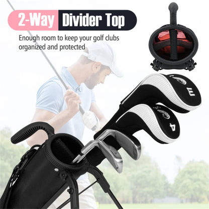 Portable Golf Carry Bag - Dual Carrying (Shoulder Strap+Top Handle), Zippered Pocket+Bottle Holder-Pink + Black
