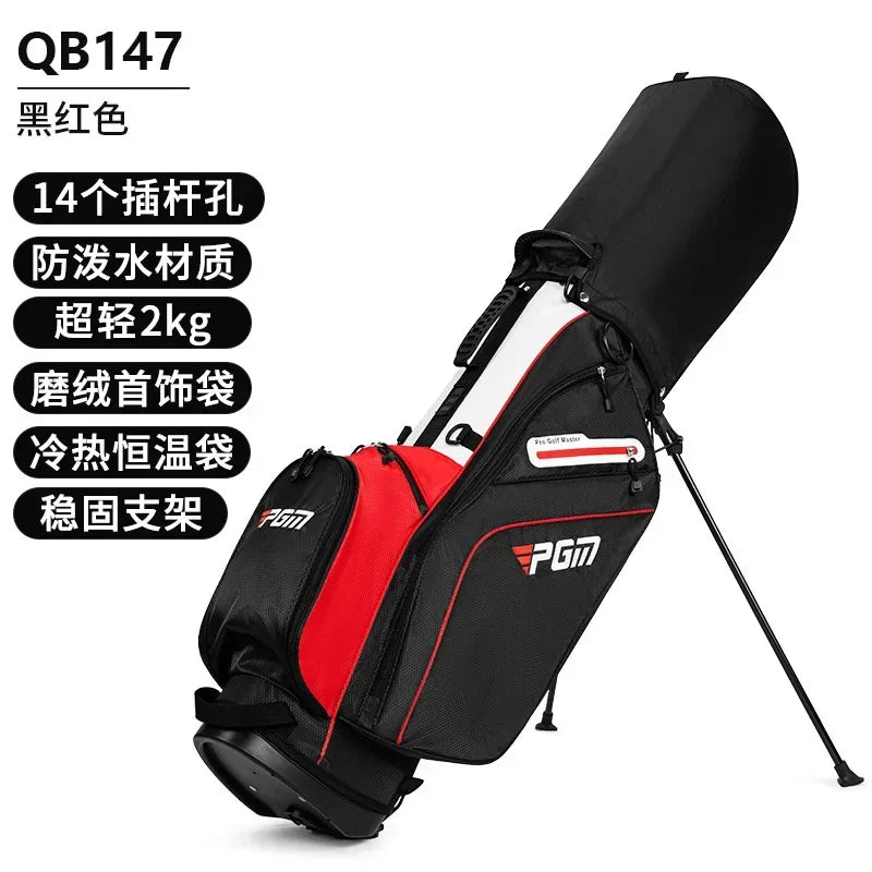 BestHot PGM Men Women 14 Insertion Lightweight Portable Shoulder Strap Bracket Bag Bracket Golf Bags