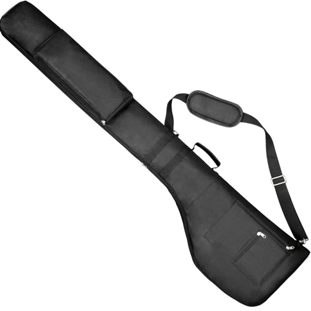 Waterproof Golf Sunday Bag Nylon Foldable Carry Travel Case with Adjustable Strap, Holds 8-10 Clubs, 3 Pockets, Padded Shoulder