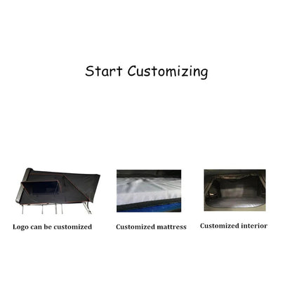 3-4 PERSON TENT Aluminum Hard Shell Roof Tent | Outdoor Camping & Pickup Truck Flip-Top Roof Tent