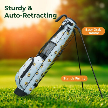 LivsinGolf Lightweight Sunday Golf Bag with Shoulder Strap & Stand -Easy to Carry and Durable Golf Bag