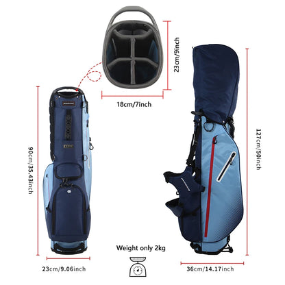 5 Divider Golf Stand Bag, Lightweight 2KG Waterproof Nylon Golf Bag with Multi-Function Storage Pockets