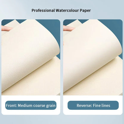 Watercolor Paper Square/Round 50 Sheets Professional Drawing Cardboard Water Color Paper Postcard for Painting School Supplies