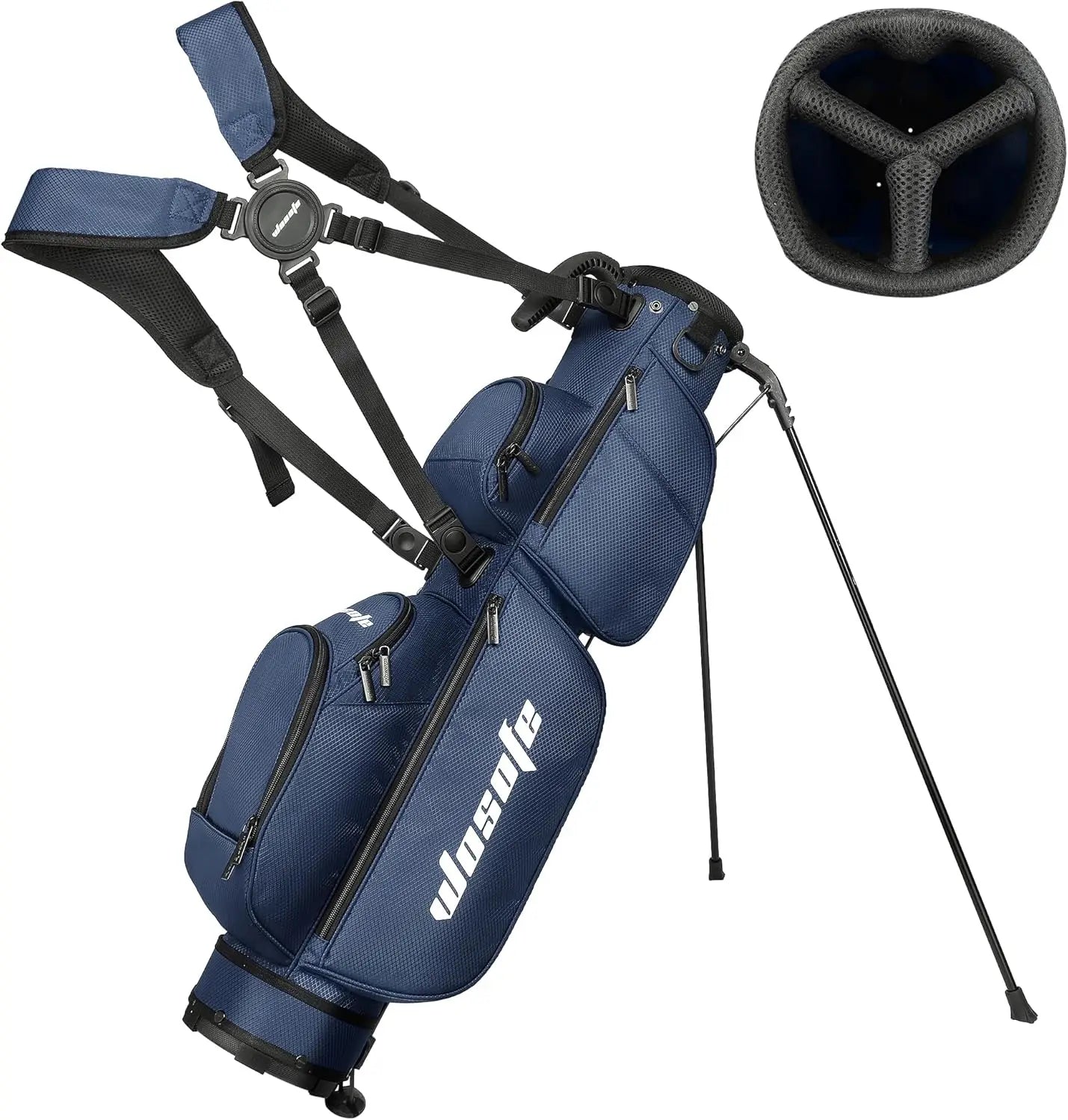 3-Way Dividers, Fits 5-9 Clubs - Small Sunday Lightweight Golf Stand Bag - for Men & Women, Par 3, Driving Range & Executive